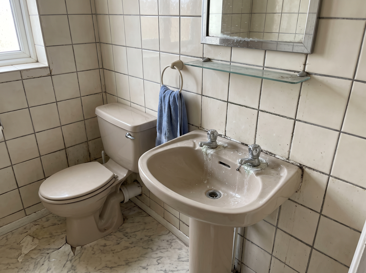 Bathroom suite before renovation